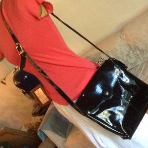 Black parent leather bag